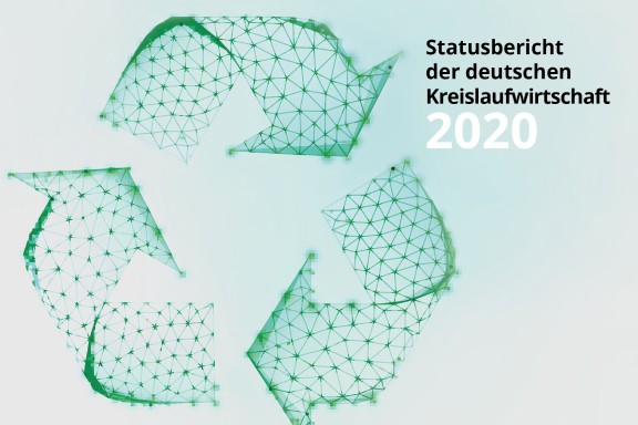 Logo for status report on the german circular economy