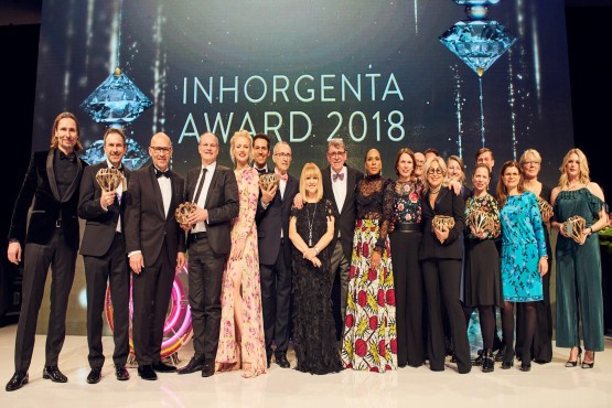 Jury Members and Winners of the INHORGENTA AWARD 2018 with CEO Klaus Dittrich